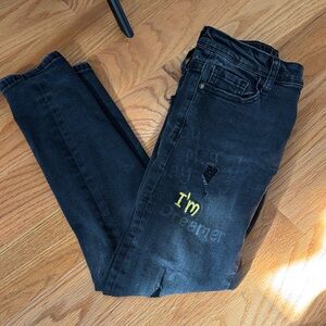 Boys black ripped jeans